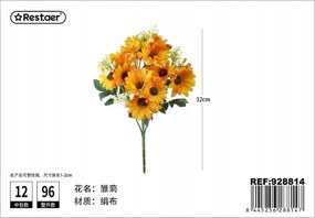 Művirág csokor sárga margaréta 32 cm