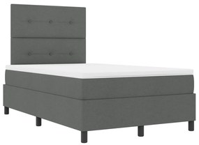 Boxspring Ágy Matraccal Közép-Szürke Kisfrancia Szövet