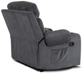 TV és Relaxfotel Szürke Kordbársony Szövettel. TORRES