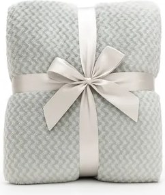 Puha Takaró Ágytakaró Pléd 200 x 220 cm mikroszálas aranyos szürke Will