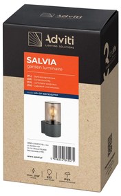 Adviti salvia kültéri fali lámpa fém IP54 szürke E27