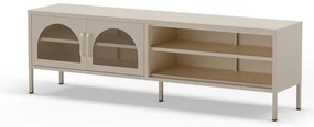 Krémszínű TV-állvány 160x50 cm Diora – Marckeric
