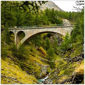 Poszterek 100x100 Híd Tájkép