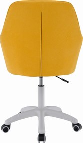 Irodai szék, szövet sárga/fehér, SANTY