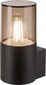 Kültéri kerti fali lámpa modern fekete matt füstös Rabalux