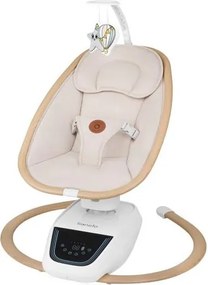 Lionelo - OLIVIA baba ringató beépített dallamokkal, Beige Natural + távirányítóval