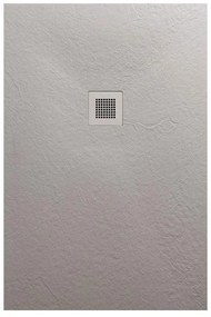 AREZZO design SOLIDSoft zuhanytálca 100x90 cm, BETON, színazonos lefolyóval (2 doboz)