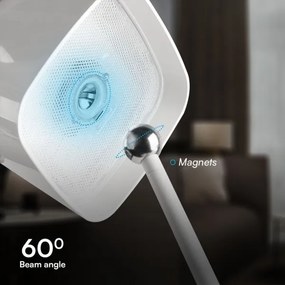 LED Napelemes mágneses asztali lámpa LED/5W/5V 3000-6000K 3600 mAh IP65 fehér