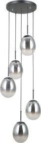 Italux Meolo PND-40825-5-BK FĂŒggĆlĂĄmpa 5x40W/E14 IP20