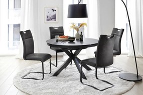 Winnipeg bővíthető étkezőasztal fekete 120-160cm