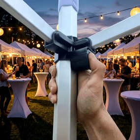 Kerti partysátor 3x4,5 m: Az Ön kuckója a pihenéshez és az ünneplésekhez - falak nélkül - Fekete