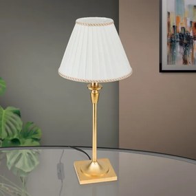 Orion LA 4-1049/1 - Asztali lámpa FONSA 1xE27/60W/230V fehér/arany