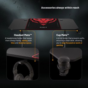 Diablo X-Mate 1600 nagyméretű gamer asztal
