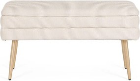 Fehér párnázott pad Olga – Bizzotto