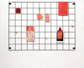 Reminder fekete fém üzenőfal, 50 x 70 cm