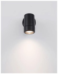 Nova Luce LIMBIO kültéri fali lámpa, fekete, GU10 foglalattal, max. 1x7W, 9010602