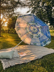 Kék-fehér napernyő SOLSTICE 180 cm
