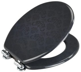 WENKO 22977100-WC-ülőke BELLEVUE 35,5x42,5 cm antracit/ezüst
