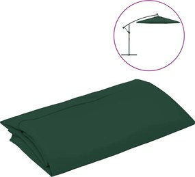 vidaXL zöld konzolos napernyő csereponyva 300 cm