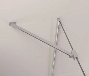 Erga Bern, 1 szárnyú osztott zuhanyajtó nyitásra 120x195 cm, 6 mm átlátszó üveg, króm profil, ERG-V02-BERN-D120-CR