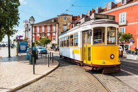 Fotográfia Old yellow tram on the streets, © Marco Bottigelli