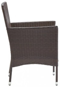 2 db barna kerti polyrattan étkezőszék