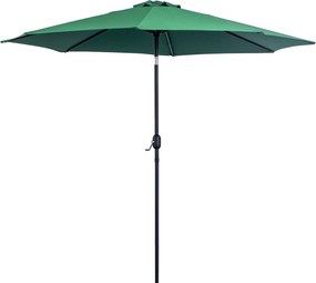 Outsunny Kerti Napernyő Ø295x250 cm Kurblis Napernyő Forgatható Mechanizmussal és Levehető Fém Rúddal Teraszra, Medencéhez, Pavilonhoz Zöld | Aosom