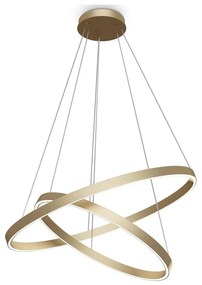 Maytoni MOD058PL-L74BS3K - LED Csillár zsinóron RIM LED/88W/230V átm. 80 cm arany
