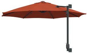 Falra Szerelhető Kert Napernyő LED-del Terrakotta 248 cm