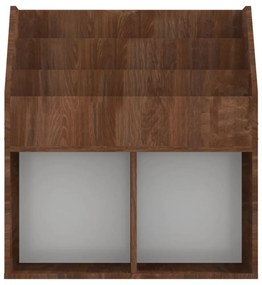 barna tölgyszínű szerelt fa újságtartó gyerekeknek 71x30x78,5cm