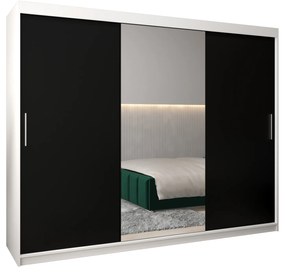Ruhásszekrény 250 cm Toki 1 (matt fekete + matt fekete). 1064944