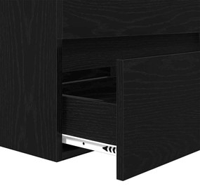 Fürdőszoba bútor szett 3 pcs Musta tammi 60 x 38.5 x 45 cm