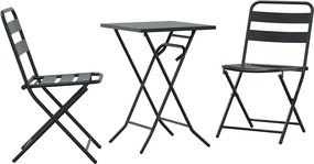 vidaXL Kert Bistro Készlet 3 pcs Antracit Acél