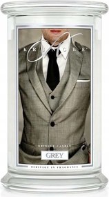 Grey Kringle Candle nagy, klasszikus befőttesüveg (624g) 2 kanóccal