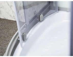 Evora White 90 hátfalas zuhanykabin zuhanytálcával