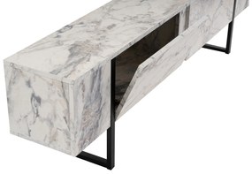 TV szekrény Serenity - Fressia Marble, Fekete