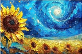 Kép - Festés napraforgó (90x60 cm)