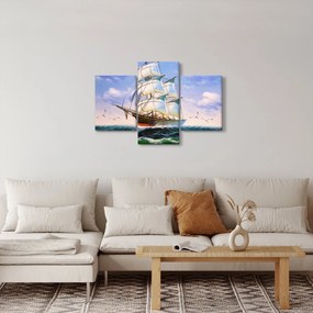 Kép egy hajóról a hullámokon (90x60 cm)
