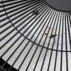 Brilagi - LED Dimmelhető lámpa ventilátorral AURA LED/38W/230V fekete + távirányító