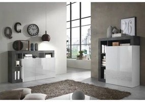 Komód LENOR fehér/antracit