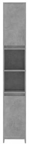 betonszürke szerelt fa fürdőszobaszekrény 30 x 30 x 183,5 cm
