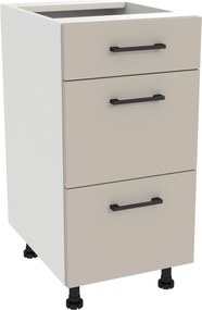 Konyhaszekrény fiókokkal Slim 40 Capri Fehér front Kasmír matt