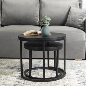 Dohányzóasztal szett fekete színben MANU