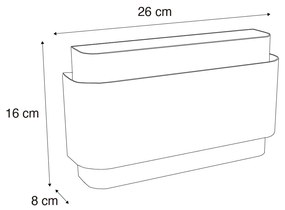 Ipari fali lámpa fekete 2-lámpás - Coen
