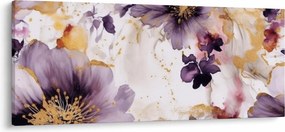 Kép - Akvarell virágok (120x50 cm)