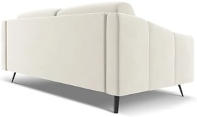 Fehér bársony kanapé 202 cm Nalu – Makamii