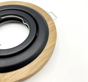 Beépíthető lámpatest TOBBY 1xGU10/20W/230V átm. 11,5 cm tölgy/fekete