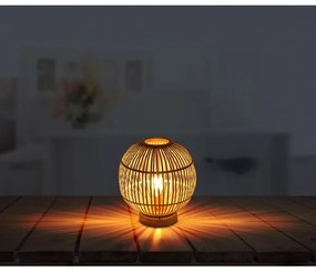 Globo 15368T - Asztali lámpa HILDEGARD 1xE27/60W230V bambusz