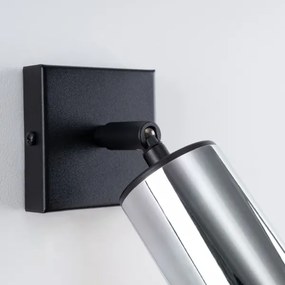 Sollux SL.1366 - Fali spotlámpa WINX 1xGU10/10W/230V fekete/króm