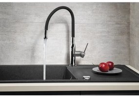 Sapho - Mosogató csap rugalmas karral SILI fekete/réz